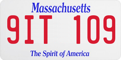 MA license plate 9IT109