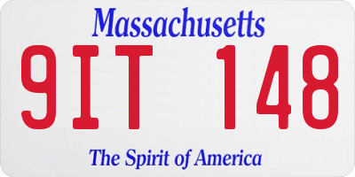 MA license plate 9IT148