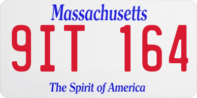 MA license plate 9IT164