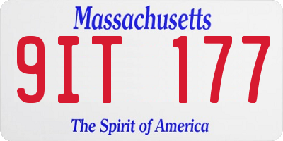MA license plate 9IT177