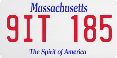 MA license plate 9IT185