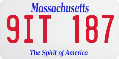 MA license plate 9IT187