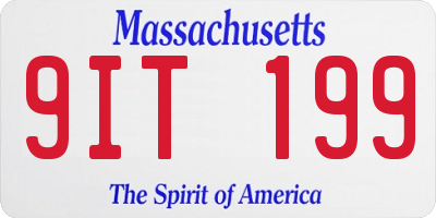 MA license plate 9IT199