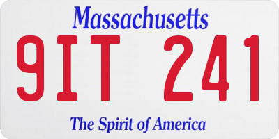 MA license plate 9IT241