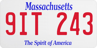 MA license plate 9IT243