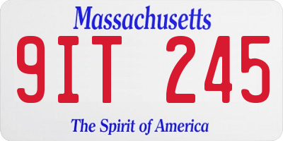 MA license plate 9IT245