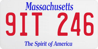 MA license plate 9IT246