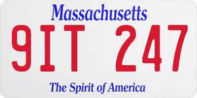 MA license plate 9IT247