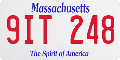 MA license plate 9IT248