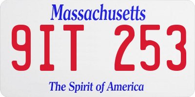 MA license plate 9IT253