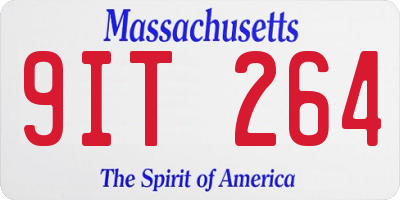 MA license plate 9IT264