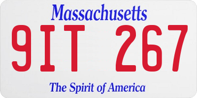 MA license plate 9IT267