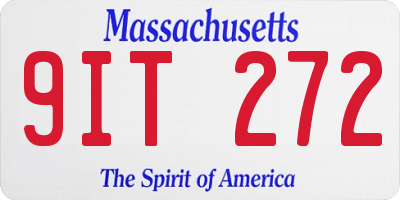 MA license plate 9IT272