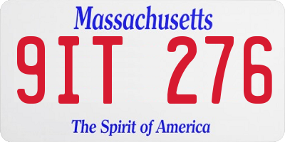 MA license plate 9IT276