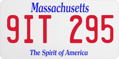 MA license plate 9IT295