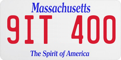 MA license plate 9IT400