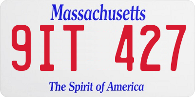 MA license plate 9IT427