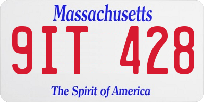 MA license plate 9IT428