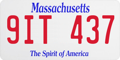 MA license plate 9IT437