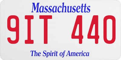 MA license plate 9IT440