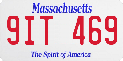 MA license plate 9IT469