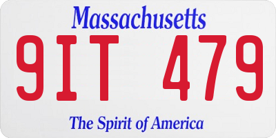 MA license plate 9IT479