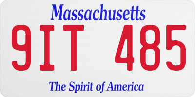 MA license plate 9IT485