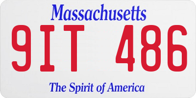 MA license plate 9IT486