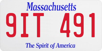 MA license plate 9IT491