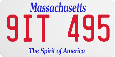 MA license plate 9IT495