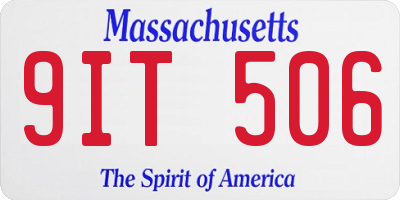 MA license plate 9IT506