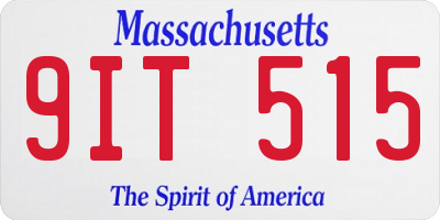 MA license plate 9IT515