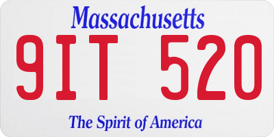 MA license plate 9IT520