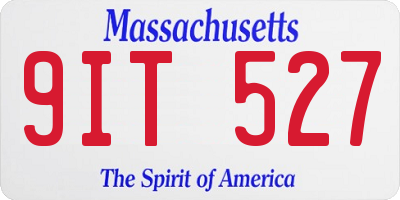 MA license plate 9IT527