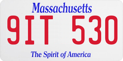 MA license plate 9IT530