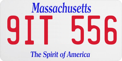 MA license plate 9IT556