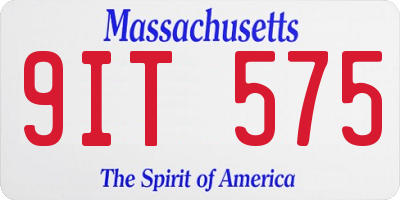 MA license plate 9IT575