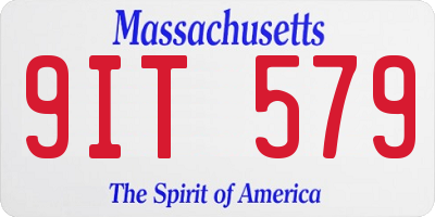 MA license plate 9IT579