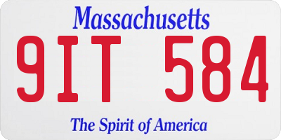 MA license plate 9IT584