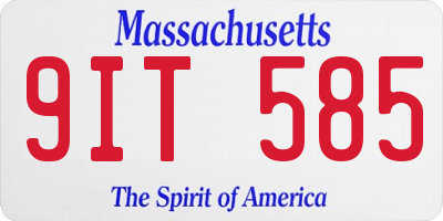 MA license plate 9IT585