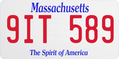 MA license plate 9IT589