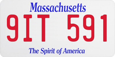 MA license plate 9IT591