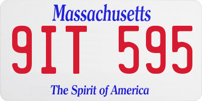 MA license plate 9IT595