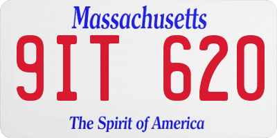 MA license plate 9IT620