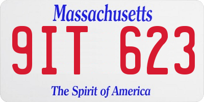 MA license plate 9IT623