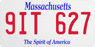 MA license plate 9IT627