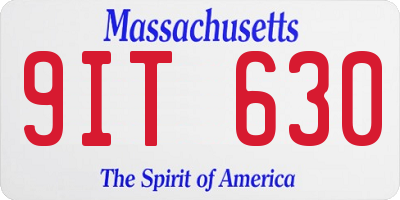 MA license plate 9IT630