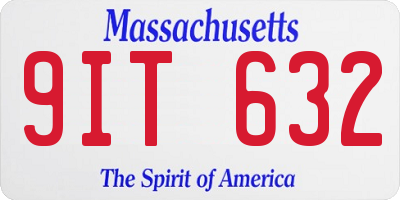 MA license plate 9IT632