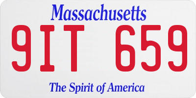 MA license plate 9IT659