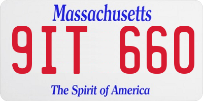 MA license plate 9IT660